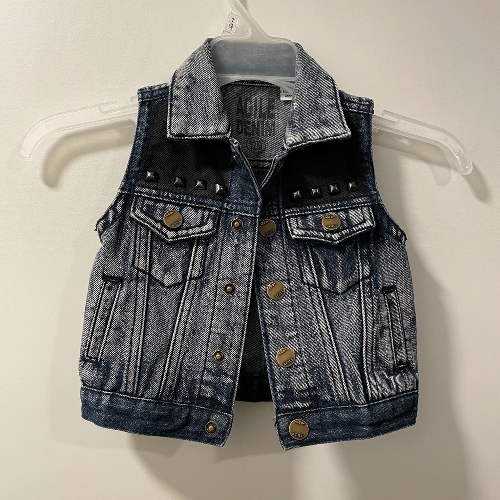 Agile Denim Vest-  12 months